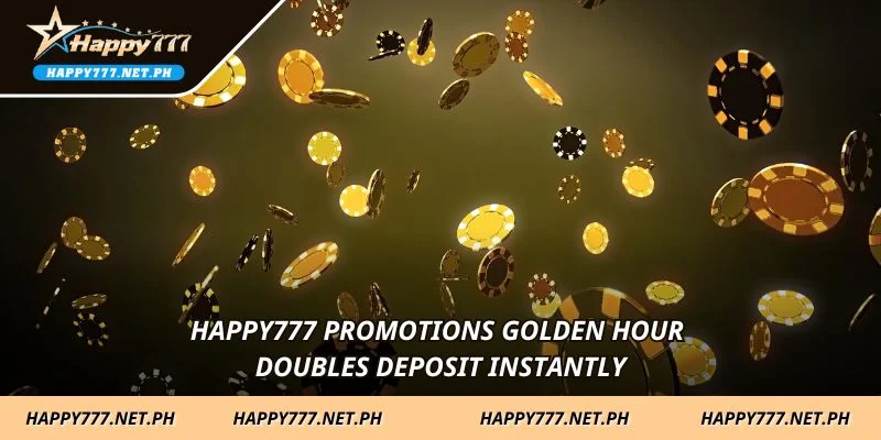 HAPPY777 Promotions Golden Hour doubles deposit instantly