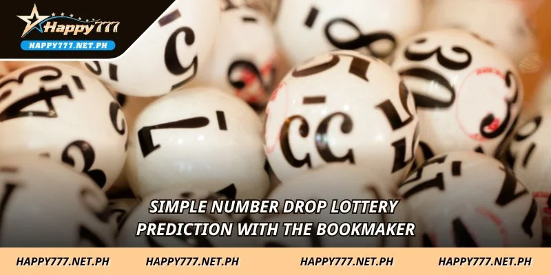 Simple number drop lottery prediction with the bookmaker