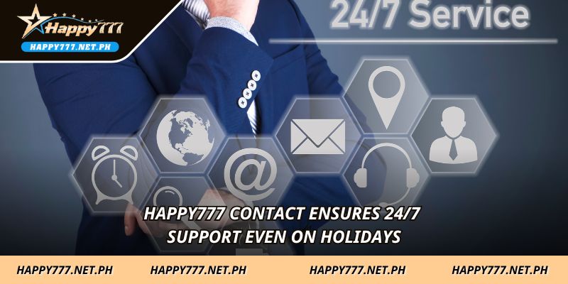 HAPPY777 Contact ensures 24/7 support even on holidays